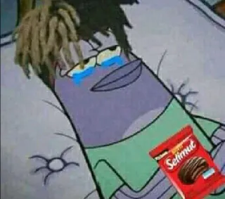 ➖ 374cffae Spongebob Spongebob Squarepants Selimut Spongebob, Menangis, Selimut, Cemilan, Kartun, Meme telegram sticker