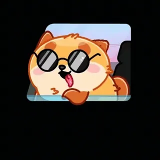 😎 7e00fd16 dog, sunglasses, cartoon, driving, animal, cute telegram sticker