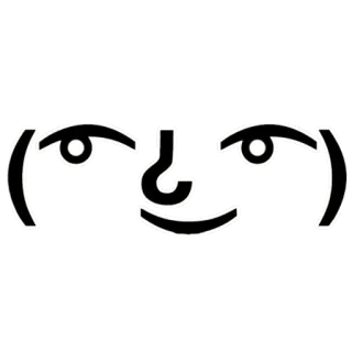 😏 4f8bcf2a emotikon, ASCII art, tekstowa twarz, twarz, wyrażenie telegram sticker