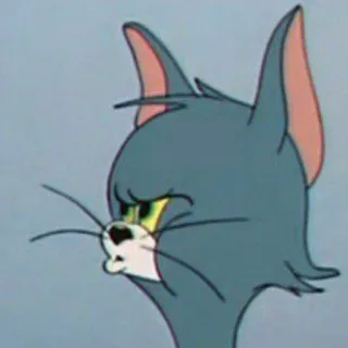 🗿 d4113bef Tom Cat Tom and Jerry kreskówka, kot, śmieszne, mem, Tom i Jerry telegram sticker