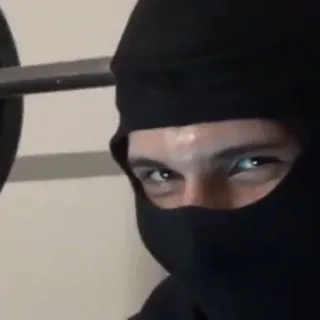 👮 6c45a72c ninja, mask, eyes, black, creepy, mysterious, hidden telegram sticker