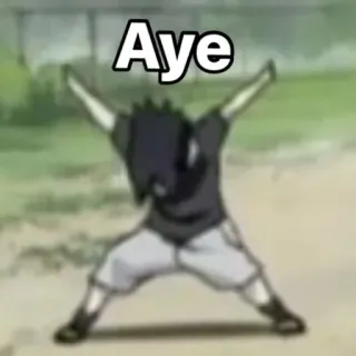 👐 d3448c72 Sasuke Naruto Aye sasuke, naruto, anime, manga, aye, dab, funny, character telegram sticker