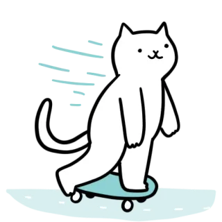 🛹 b5f95507 猫, 滑板, 动物, 滑冰, 可爱, 搞笑 telegram sticker