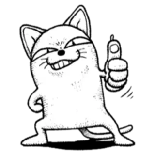 👍 29c6d942 Katze, Cartoon, Tier, Zeichnung, lustig telegram sticker