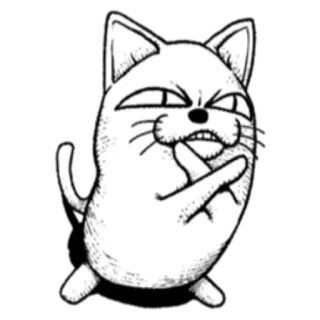 ❌ 9480448a Katze, Tier, Cartoon, Sticker, Haustier telegram sticker