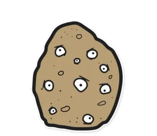 👁 454bcdf2 biscoito, olhos, monstro, desenho animado, engraçado, criatura whatsapp sticker