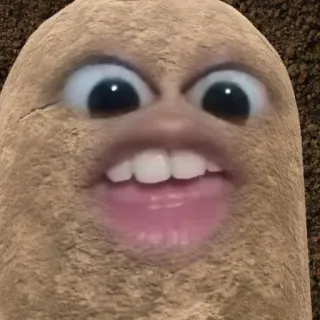 🥔 a61e320c 감자, 웃긴, 얼굴, 눈, 밈 telegram sticker