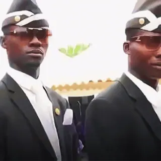 ⚰ a45103de danse du cercueil, funérailles, mème, porteurs de cercueil dansants, Ghana, porteurs de cercueil, danse telegram sticker