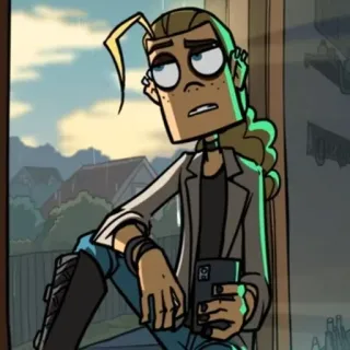 📖 bc657c0d การ์ตูน, ตัวละคร, วัยรุ่น, โทรศัพท์, อีโม, โกธิค telegram sticker