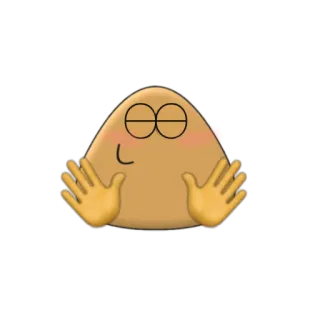🤗 11899751 Pou cartoon, virtual pet, cute, digital pet telegram sticker
