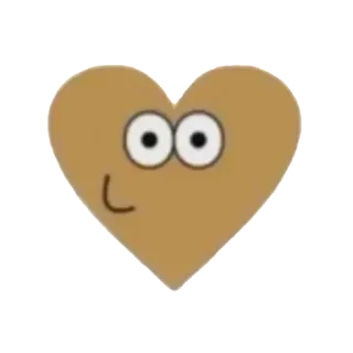 🤎 20a06625 heart, cartoon, eyes, love, friendly telegram sticker