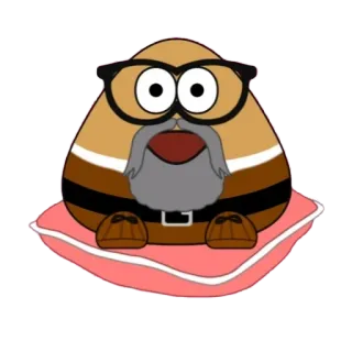 👴 533a9720 Pou Pou, cartoon, character, digital pet, mobile game telegram sticker