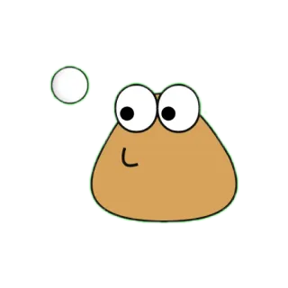 ⚽️ 621c7f4e Pou Pou, game, digital pet, mobile game, cartoon, cute telegram sticker