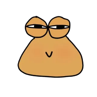 😅 8b6ac6dd Pou pou, character, game, blob, cute telegram sticker