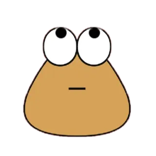 🙄 9476db7b Pou pou, emoji, character, cartoon telegram sticker