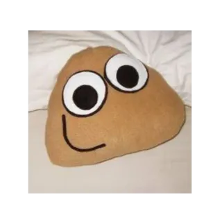 😃 9a0e9f66 Pou Pou, cute, toy, pillow, cartoon telegram sticker