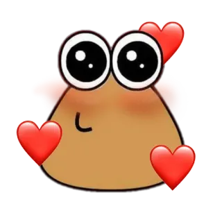 🥰 ad1b99b8 cartoon, hearts, cute, character, blob, kawaii telegram sticker