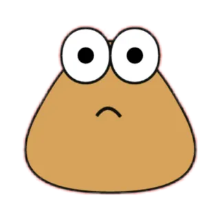 😕 c9ab01df Pou Pou, mobile game, pet, character, blob, cartoon telegram sticker