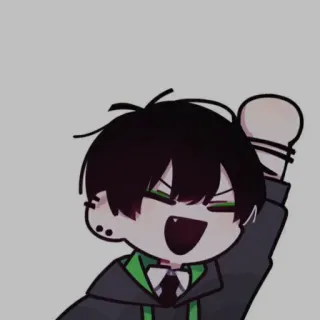 😆 96b2b221 Anime, Cartone animato, Personaggio, Felice, Allegro, Disegno telegram sticker