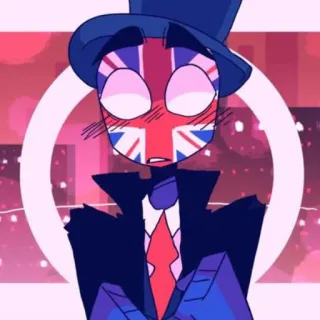 😳 9cc2b906 countryhuman, regno unito, bandiera, personificazione, cartone animato, personaggio telegram sticker