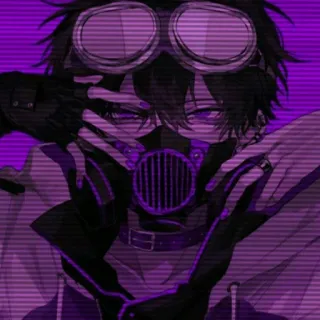 🛐 ca0bd492 Anime, Maschera antigas, Occhiali, Estetica dark, Viola telegram sticker