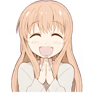 🤗 62395b34 anime, imut, gadis, bahagia, senyum, kawaii telegram sticker