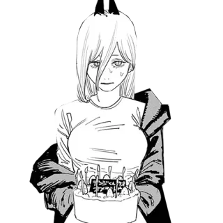 🎂 109c7200 Power Chainsaw Man Anime, Chainsaw Man, Power, Tort urodzinowy, Manga, Dziewczyna, Fanart telegram sticker