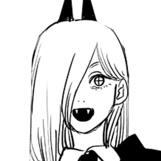 😃 233100dd Power Chainsaw Man Anime, Chainsaw Man, Power, Manga, Diabeł, Demon telegram sticker