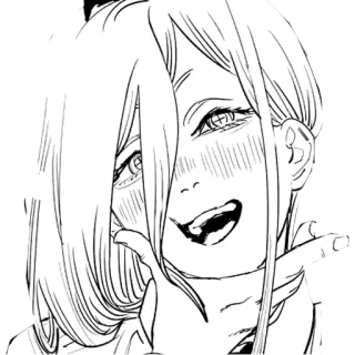 😌 42bc8825 Power Chainsaw Man Anime, Manga, Chainsaw Man, Power, słodkie, uśmiechnięte telegram sticker