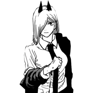 😠 4357739a Power Chainsaw Man Anime, Manga, Moc, Chainsaw Man, Demon telegram sticker