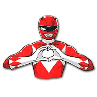 ❤ 7a212ec3 powerrangers, rangerđỏ, phimhoạt hình, trái tim, tình yêu whatsapp sticker