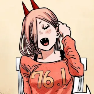 🗯 244df5c7 Power Chainsaw Man 76.1 Anime, Mangá, Poder, Chainsaw Man, Demônio, 76.1 telegram sticker