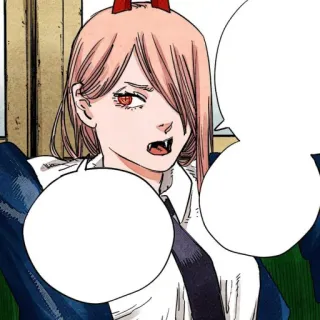 🗯 602eae86 Power Chainsaw Man Anime, Mangá, Poder, Chainsaw Man, Demônio, Desenho animado, Animação telegram sticker