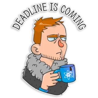 ⚔️ f391337d DEADLINE IS COMING tenggat, segera, stres, kerja, pekerjaan, tugas, jadwal telegram sticker