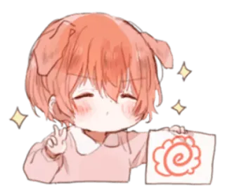 🤍 b465109c Anime, Cartoon, Figur, Friedenszeichen, Süß, Kunst telegram sticker