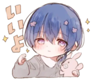 🤍 e0653702 いいよ Anime, Chibi, Süß, Kawaii, Glitzer, Hase telegram sticker