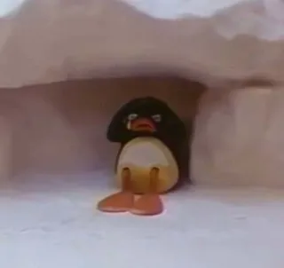 ๐ 4fbe87aa Pingu penguin, crying, sad, cartoon, animation telegram sticker