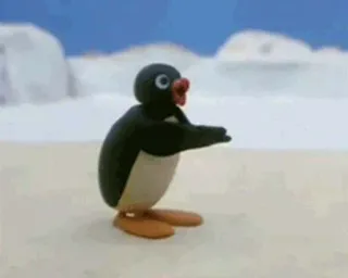 ๐ฅด b001276a Pingu penguin, claymation, cartoon, animated telegram sticker