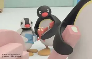 ๐ f2bc0132 Pingu penguin, cartoon, claymation, child telegram sticker