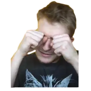 😿 c7353ca7 남자, 울음, 슬픔, 감정, 얼굴 telegram sticker