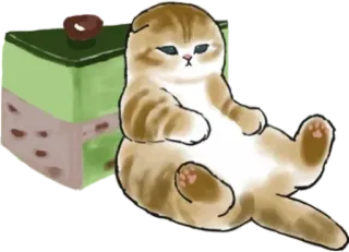 🍰 0a163dda kat, kitten, schattig, dier, taart, dessert, eten whatsapp sticker