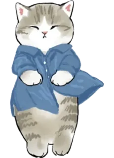 👕 f00b75a3 kat, dier, kitten, schattig, cartoon, shirt, kawaii whatsapp sticker