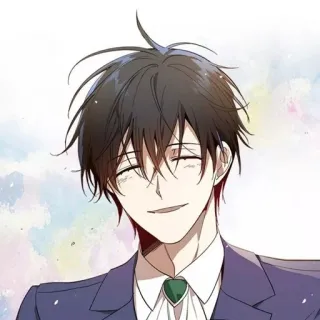 ☺ 7779da21 homem, estilo anime, personagem, retrato whatsapp sticker