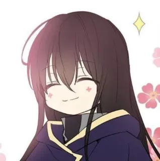 😇 aa17963e Garota anime, Fofo, Feliz, Flor, Ilustração, Chibi, Desenho animado whatsapp sticker