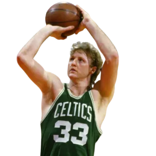 🐐 0b515994 Larry Bird CELTICS 33 バスケットボール, スポーツ, NBA, ラリー・バード, ボストン・セルティックス, アスリート whatsapp sticker