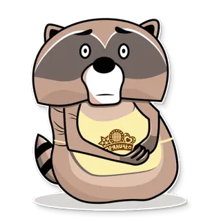 😐 e51a7833 ГРАНИЧЕК アライグマ, 漫画, 動物, ステッカー, 可愛い telegram sticker