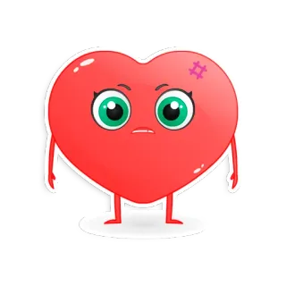 😤 0b07b40a coeur, en colère, dessin animé, personnage, émotion, mignon telegram sticker