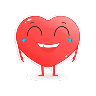 🤣 708ba68b coeur, amour, emoji, dessin animé, rouge, joyeux, souriant telegram sticker