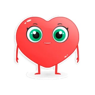 😄 dd71246d coeur, dessin animé, emoji, amour, mignon, personnage telegram sticker