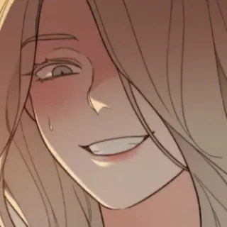 😈 7ea94a60 femme, sourire narquois, dessin animé, personnage, animé, manga telegram sticker